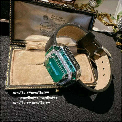 2023 Women earrings Columbia Gem Bracelet Vintage Plated 18K Gold Malachite Green Zircon Dragonfly brooch