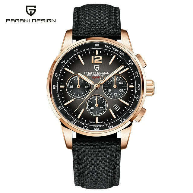 2024 New PAGANI DESIGN 41MM Multifunctional  Men's Quartz Watch VK63 Sapphire Glass Chronograph 10Bar Waterproof Luminous Watch