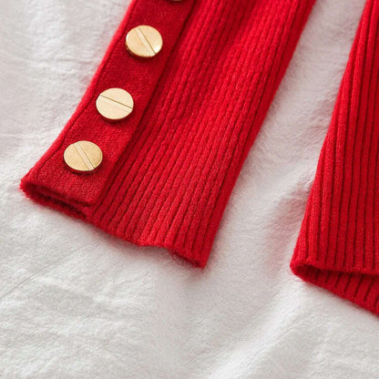 2024 women thick sweater pullovers khaki casual autumn winter button o-neck chic sweater female slim knit top soft jumper tops