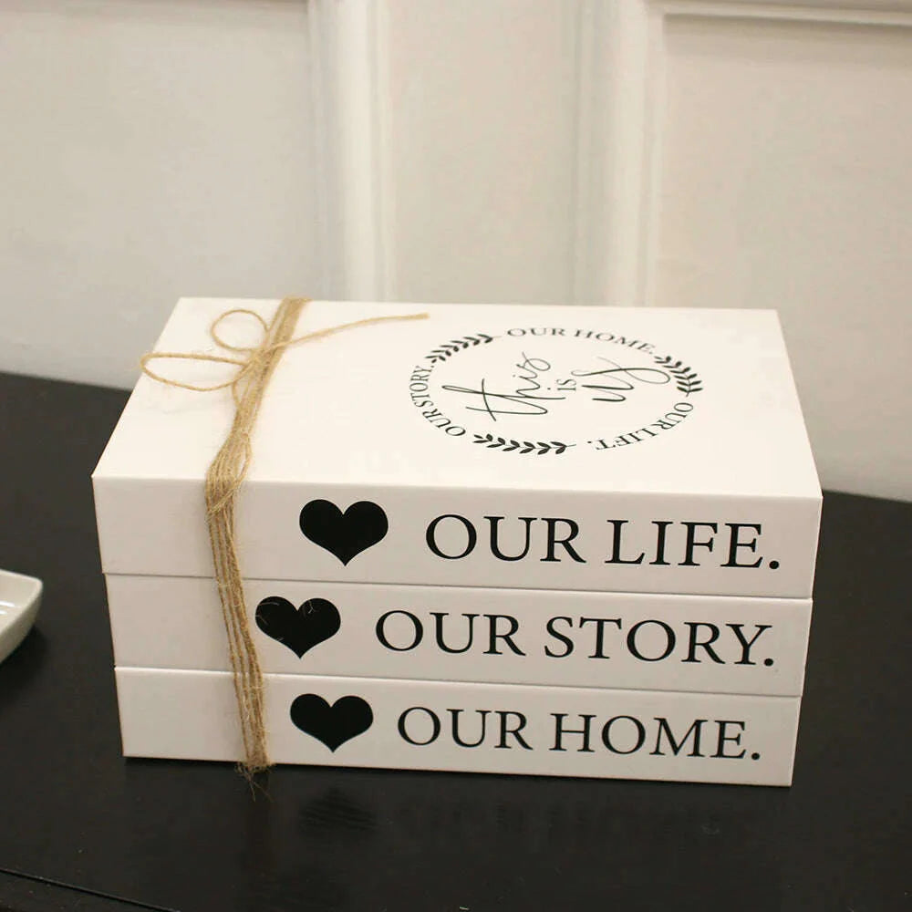 3Pcs/Set Fake Book for Decoration Simple Living Room Faux Books Villa Shelf Room Coffee Table Props Book Ornaments Home Decor