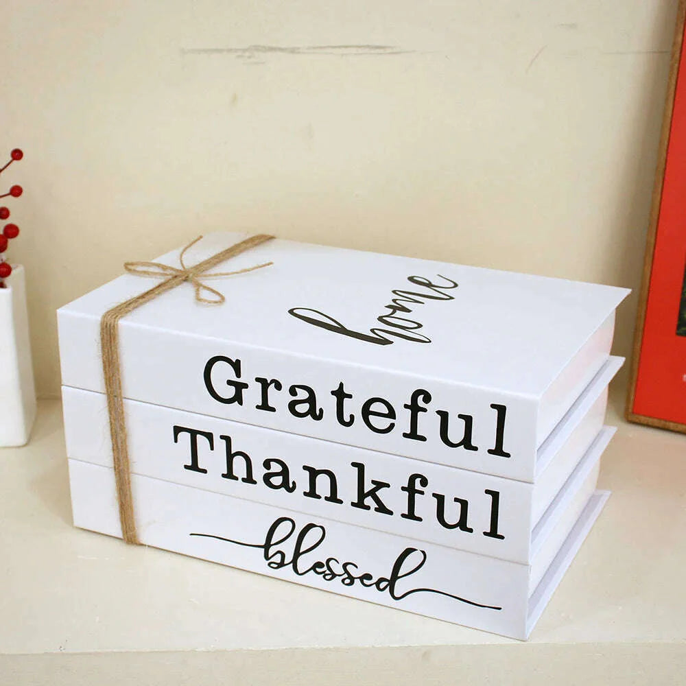 3Pcs/Set Fake Book for Decoration Simple Living Room Faux Books Villa Shelf Room Coffee Table Props Book Ornaments Home Decor