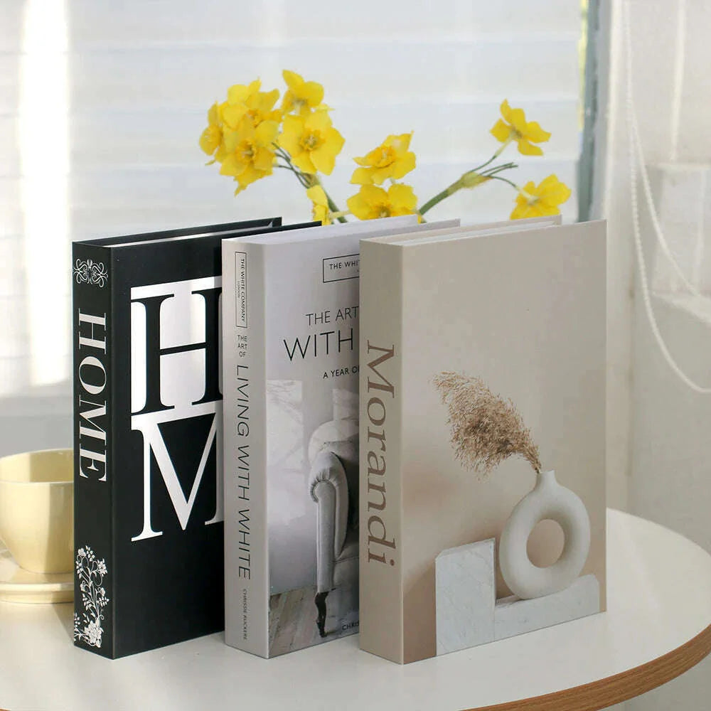 3Pcs/Set Fake Book for Decoration Simple Living Room Faux Books Villa Shelf Room Coffee Table Props Book Ornaments Home Decor