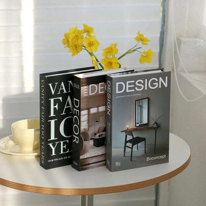 3Pcs/Set Fake Book for Decoration Simple Living Room Faux Books Villa Shelf Room Coffee Table Props Book Ornaments Home Decor