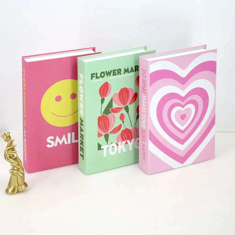 3Pcs/Set Fake Book for Decoration Simple Living Room Faux Books Villa Shelf Room Coffee Table Props Book Ornaments Home Decor