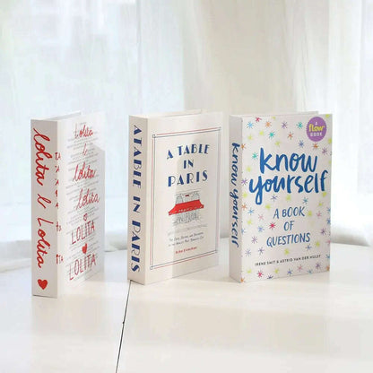 3Pcs/Set Fake Book for Decoration Simple Living Room Faux Books Villa Shelf Room Coffee Table Props Book Ornaments Home Decor