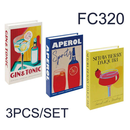 3Pcs/Set Fake Book for Decoration Simple Living Room Faux Books Villa Shelf Room Coffee Table Props Book Ornaments Home Decor