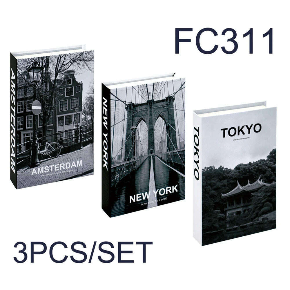 3Pcs/Set Fake Book for Decoration Simple Living Room Faux Books Villa Shelf Room Coffee Table Props Book Ornaments Home Decor