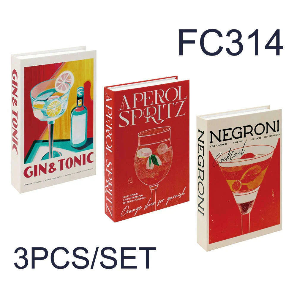 3Pcs/Set Fake Book for Decoration Simple Living Room Faux Books Villa Shelf Room Coffee Table Props Book Ornaments Home Decor