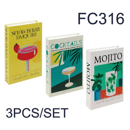 3Pcs/Set Fake Book for Decoration Simple Living Room Faux Books Villa Shelf Room Coffee Table Props Book Ornaments Home Decor