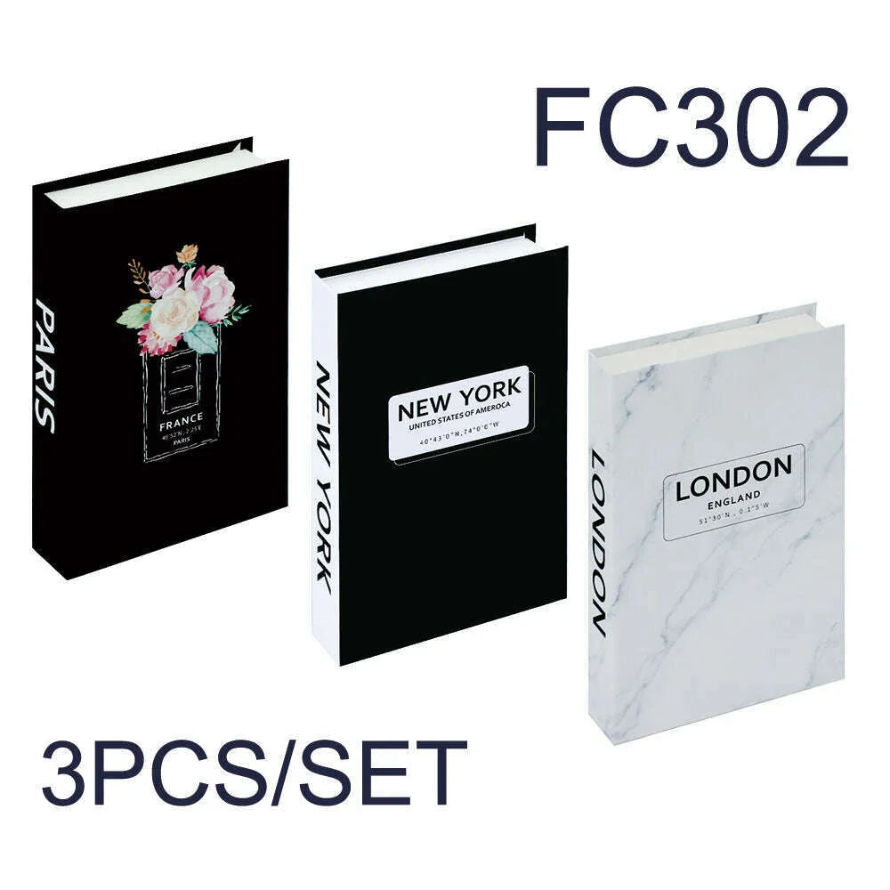 3Pcs/Set Fake Book for Decoration Simple Living Room Faux Books Villa Shelf Room Coffee Table Props Book Ornaments Home Decor