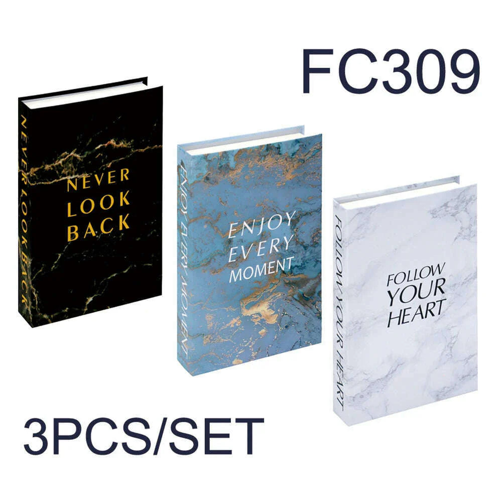 3Pcs/Set Fake Book for Decoration Simple Living Room Faux Books Villa Shelf Room Coffee Table Props Book Ornaments Home Decor