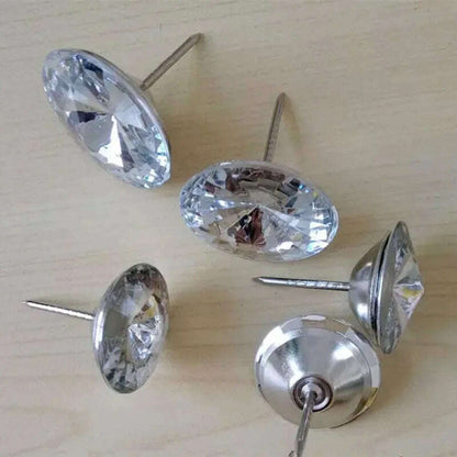 50pcs/lot 18-30mm Acrylic Rhineston Crystal Buttons Upholstery Nail Stud Sofa Bed Headboard Decor Furniture Nails Free Shipping
