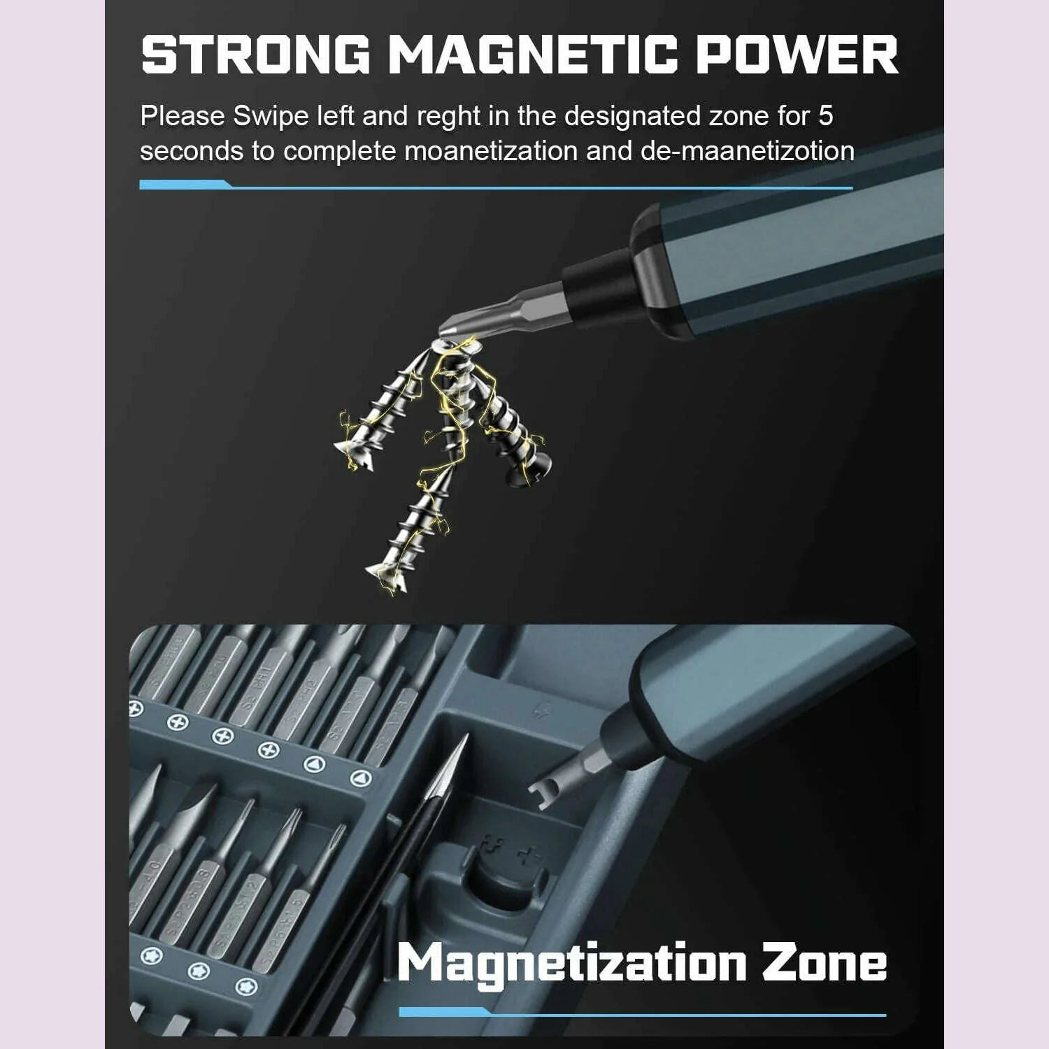 68 in 1 Electric Screwdriver Set 5 Torque Settings Precision Power Tool Magnetic Screw Driver Bits for iPhone Glasses Watch PC