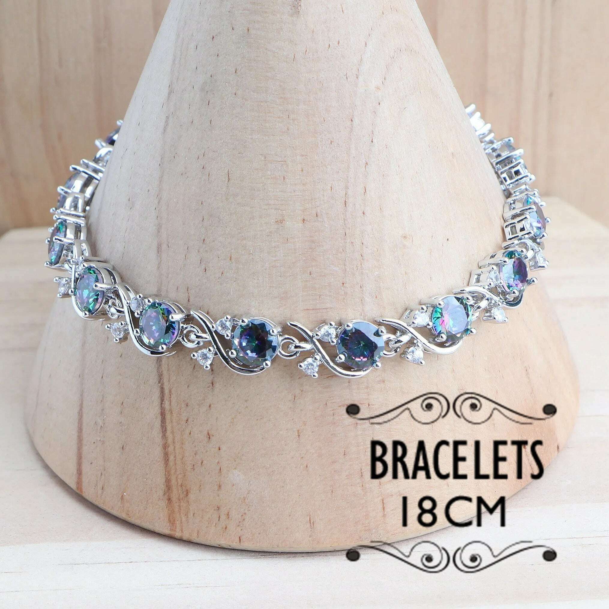 925 Sterling Silver Jewelry Sets For Women Wedding Jewelry Ladies Purple Zircon Earrings Bracelets Set Rings Pendant Necklace