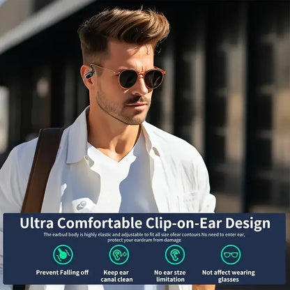 2025 new AI real-time translation headset, LED power display, 144 language translation headset, Type-C charging port