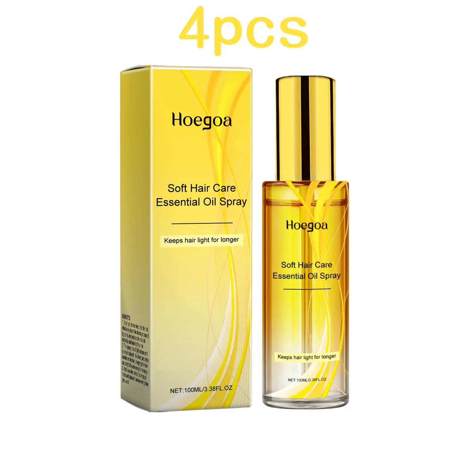 Hoegoa 100ml Hair Care Serum Oil Spray Nourish Scalp Smooth Hair Shine Conditioner Repair Dry Breakage Soften Hair Essential Oil