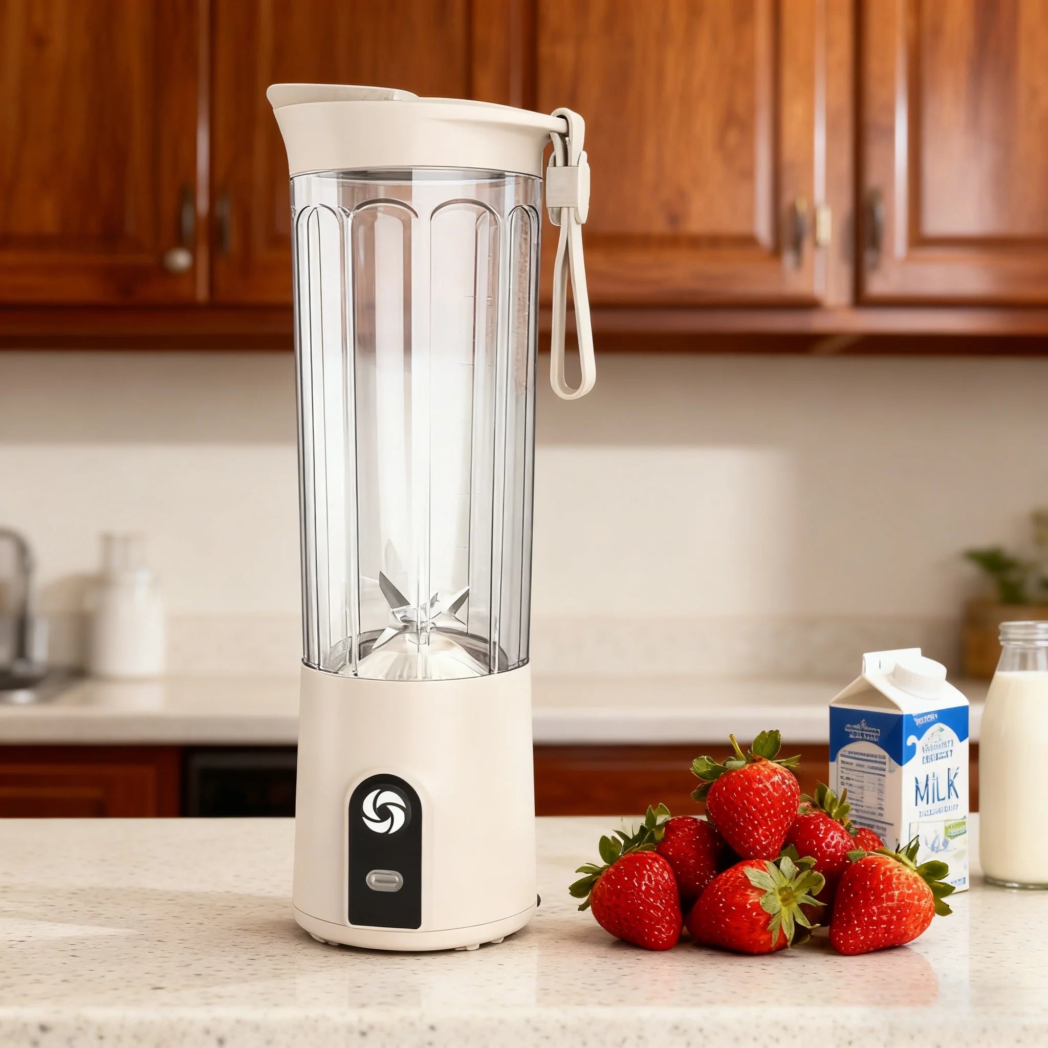 Wholesales Mini Blender 550ML USB Rechargeable Portable Juicer Small Home Appliances Kitchen Mixer Protein Powder Shake Bottle