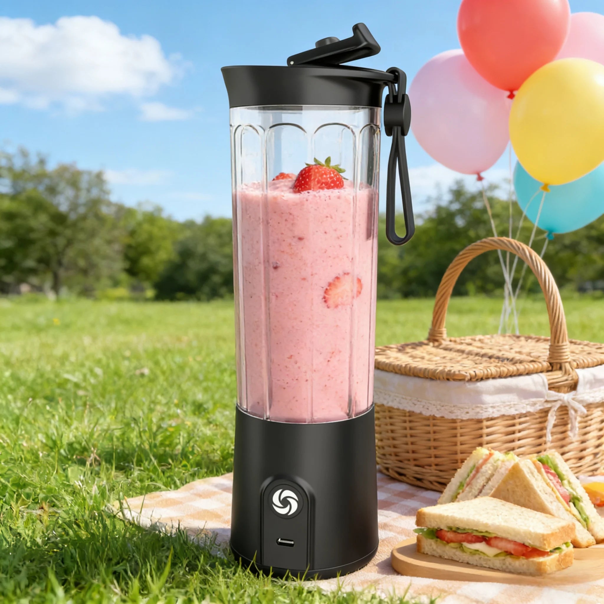 Wholesales Mini Blender 550ML USB Rechargeable Portable Juicer Small Home Appliances Kitchen Mixer Protein Powder Shake Bottle