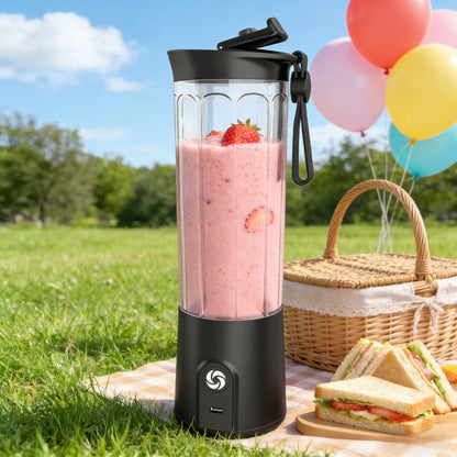 Wholesales Mini Blender 550ML USB Rechargeable Portable Juicer Small Home Appliances Kitchen Mixer Protein Powder Shake Bottle