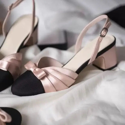 2CM/4.5CM New Arrival Zapatos Mujer Tacon Sandalia Summer Slingback Sexy Pink Heels for Lady