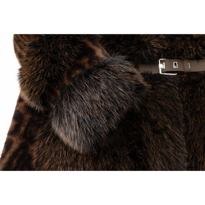 In Stock | Factory Direct Women's Faux Fur Jacket | Leopard Print, V-Neck Long Sleeve, Winter Warm Faux Fur Coat