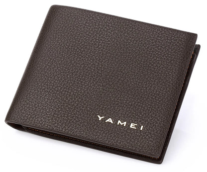 Customized Gifts Men's PU Wallet Casual Joker Soft Head Leather Short Wallet Ultra-thin Wallet