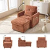 Multifunctional Lazy Person Sofa Recliner Storage Backrest Cell Phone Bracket Chenille Fabric Sponge Modern Design Wood...