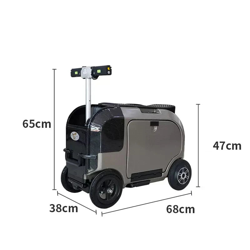 FENGJIU Electrical Luggage for Elderly People to Ride Safely Multi Functional Smart Luggage with Password Lock | Kimlud...