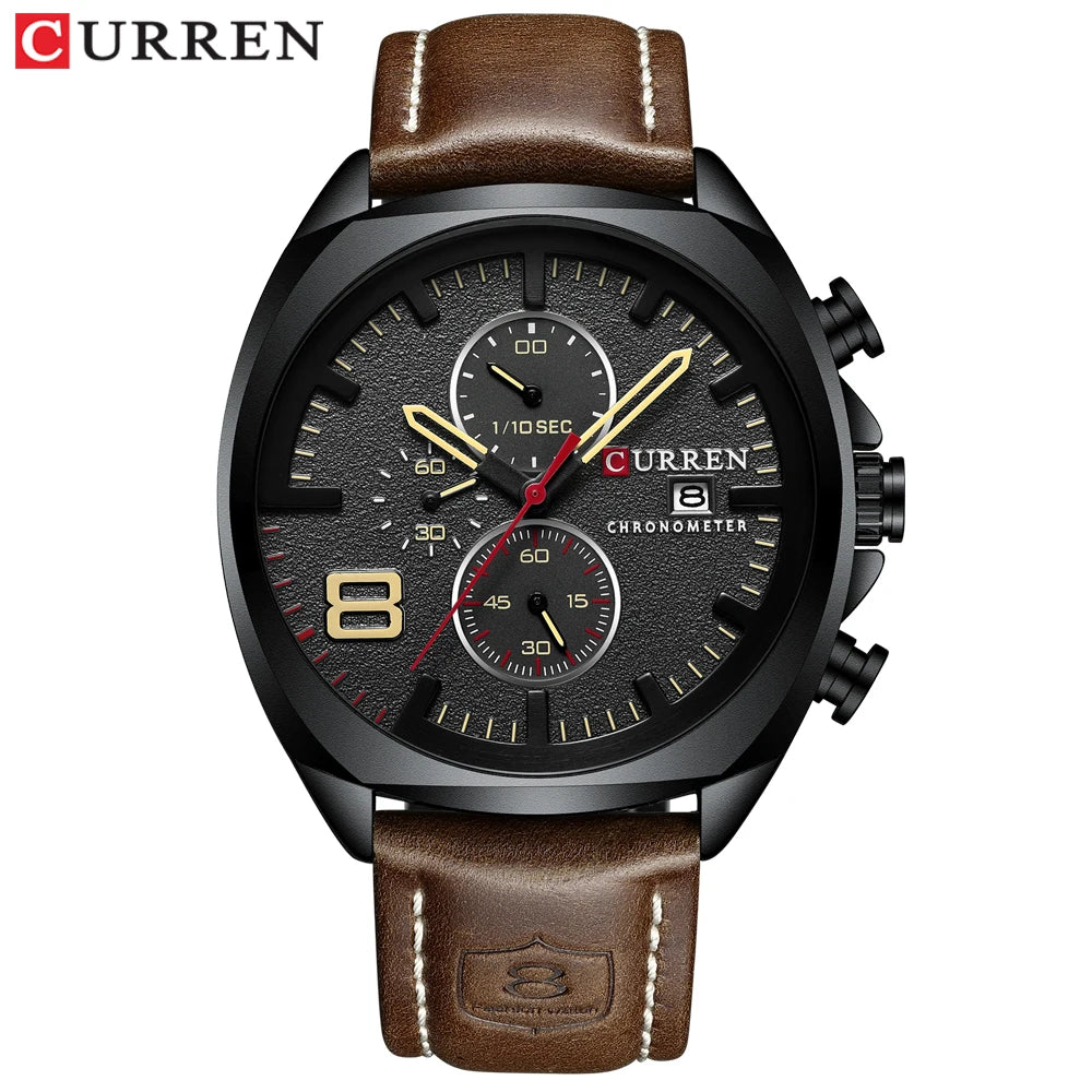 New Men Watches Top Brand Luxury CURREN Military Quartz Watch Men's Sport Wristwatch Relogio Masculino Waterproof