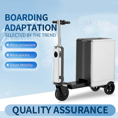 FENGJIU Luggage Electric Scooter USB Charging Bluetooth Electric Luggage Riding Scooter Suitcase Board the Plane Travel...