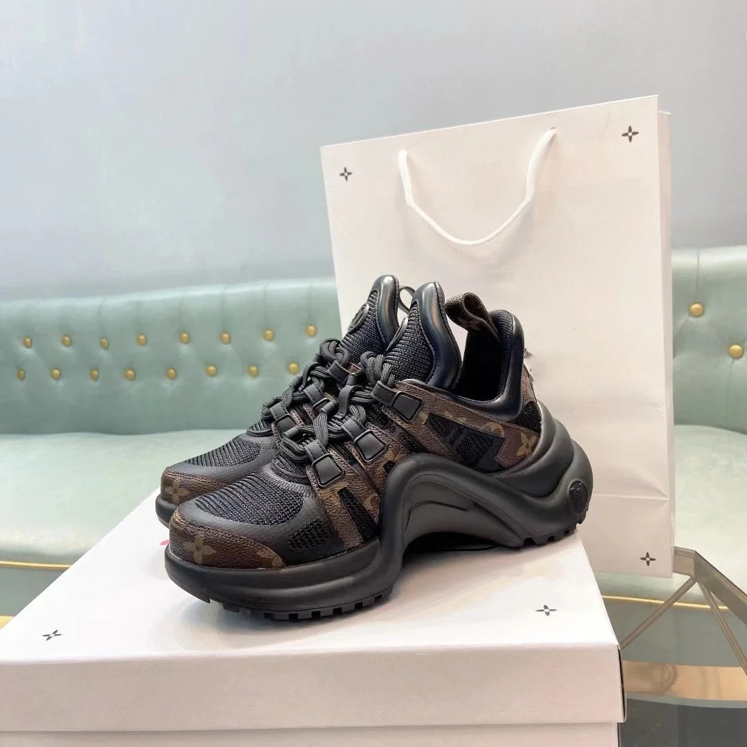 Top Quality Lady Driving Casual Shoe Trainer Designer Sneaker Low Casual Shoe Sports Culture Versatile Board Shoes Latex Fashion - Kimlud