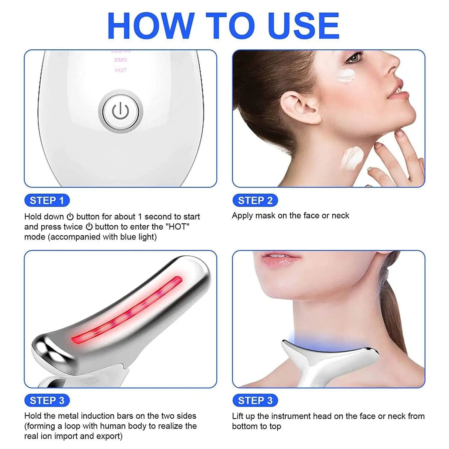 Face Lifting Beauty Massager Double Chin Anti Tightening Skin Care Tool Wrinkle Instrument