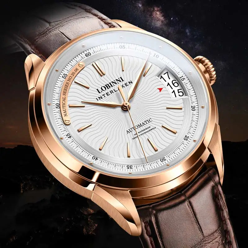 Men's Watch Luxury Brand 50MM Waterproof Automatic Mechanical Watches Mens Wristwatch Business Fashion Male Clock High Quality