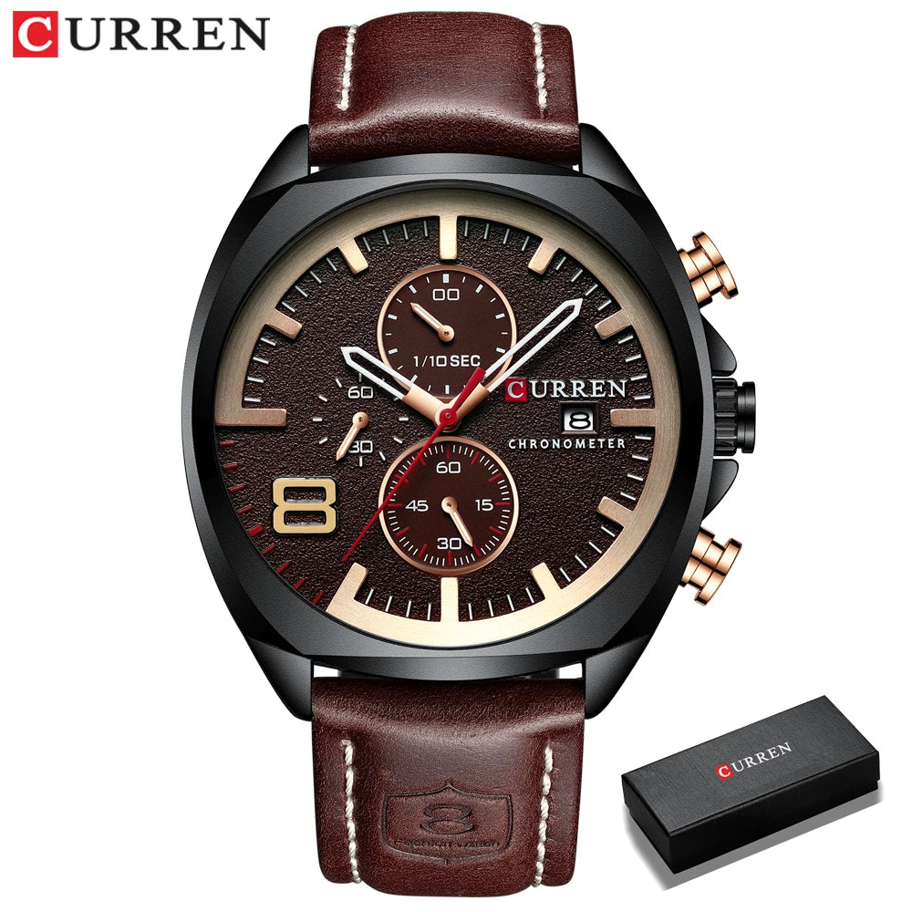 New Men Watches Top Brand Luxury CURREN Military Quartz Watch Men's Sport Wristwatch Relogio Masculino Waterproof