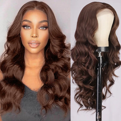 Europe and the United States Before the Lace Chemical Fiber Women's Big Wave Long Curly Hair Synthetic High Temperature Silk Wig