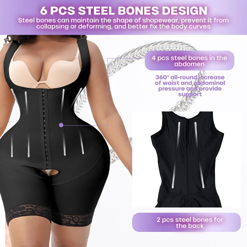 Post Surgery Stage 2 Lipo Lace Butt Lifter Tummy Control Body Girdle Bbl Shapewear Wholesale Fajas Colombianas Postparto 3 En 1