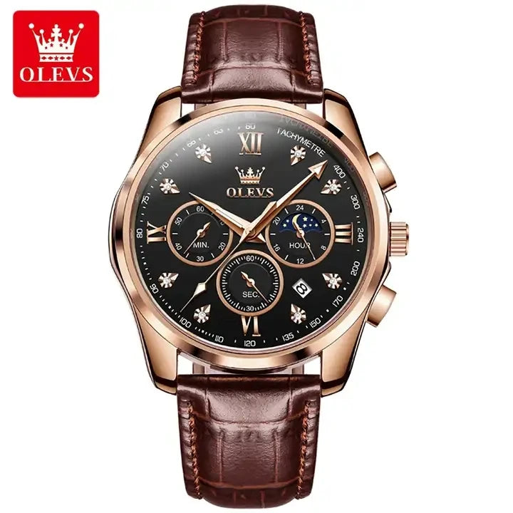 OEM Olevs Watches 2888 2023 New Men's Quartz Watch Fashion Luminous Hands with Date Waterproof Men's Watch Leather Band