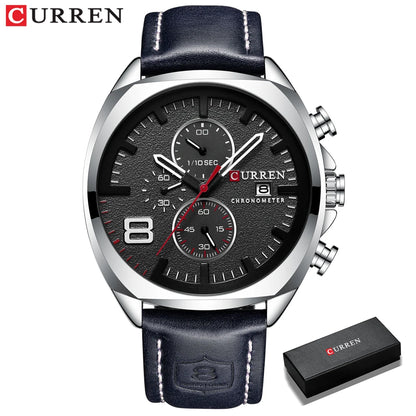 New Men Watches Top Brand Luxury CURREN Military Quartz Watch Men's Sport Wristwatch Relogio Masculino Waterproof
