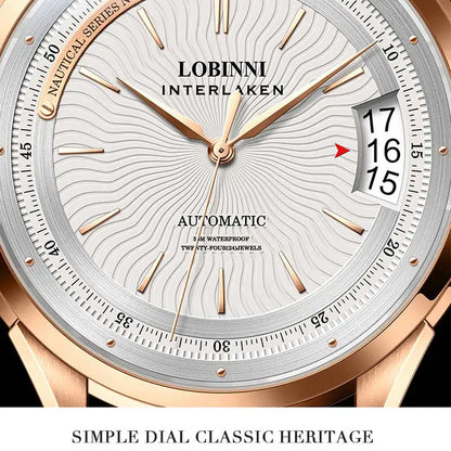 Men's Watch Luxury Brand 50MM Waterproof Automatic Mechanical Watches Mens Wristwatch Business Fashion Male Clock High Quality