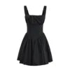 Sweet Square Collar Tunic Slim Slip Mini Dress For Women Empire Lace Dress