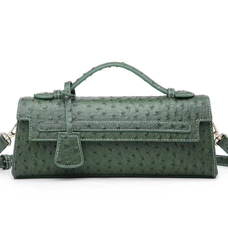 Classic Elegant Ostrich Women Clutch Bag Python Handbags Ladies Tote Bag Fashion  Tote Purse Female Messenger Shoulder Bag