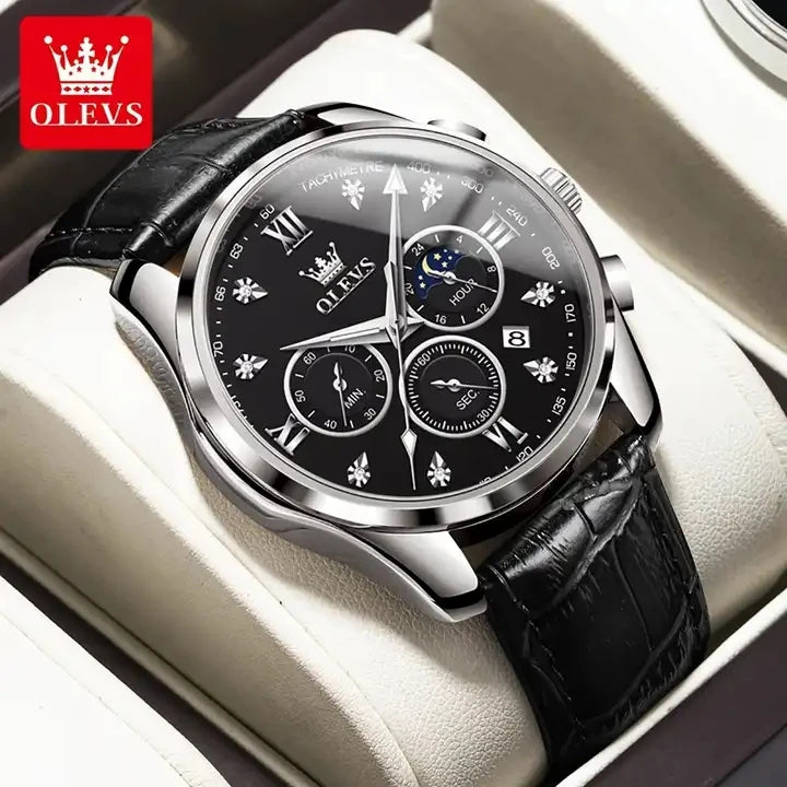 OEM Olevs Watches 2888 2023 New Men's Quartz Watch Fashion Luminous Hands with Date Waterproof Men's Watch Leather Band