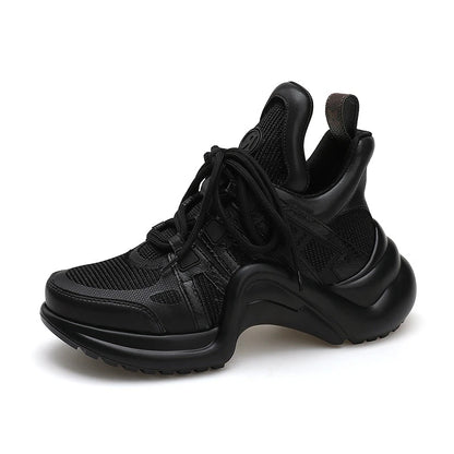 Chaussures Femmes Tendances Hot Pink Shoes Thick Lace Trendy Mujer Sneakers Casual Shoes - Kimlud