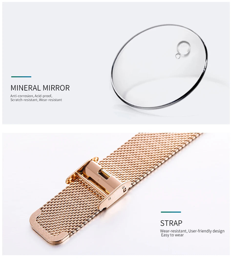 Shengke Women Watches Starry Green Dial Mesh Band Ladies Wristwatch Ultra-thin Stainless Steel Strap Quartz Montre Femme Gift
