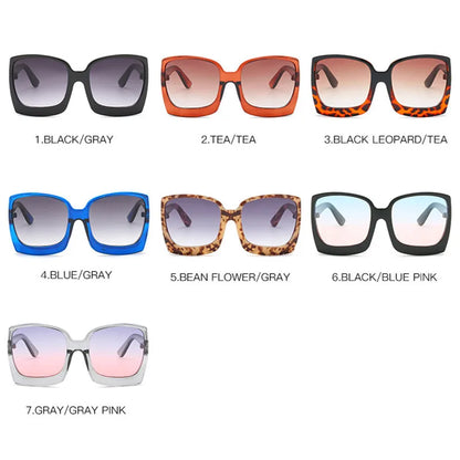 Higodoy Fashion Oversized Women Sunglasses Brand Designer Plastic Female Big Frame Gradient Sun Glasses UV400 gafas de sol mujer