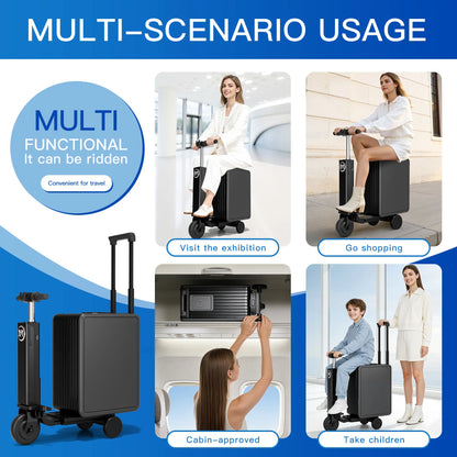 MYBOX 20-inch Aluminum Frame Load-bearing 130KG Intelligent Smart Carry-Ons Luggage Suitcase Large Storage Capacity TSA...