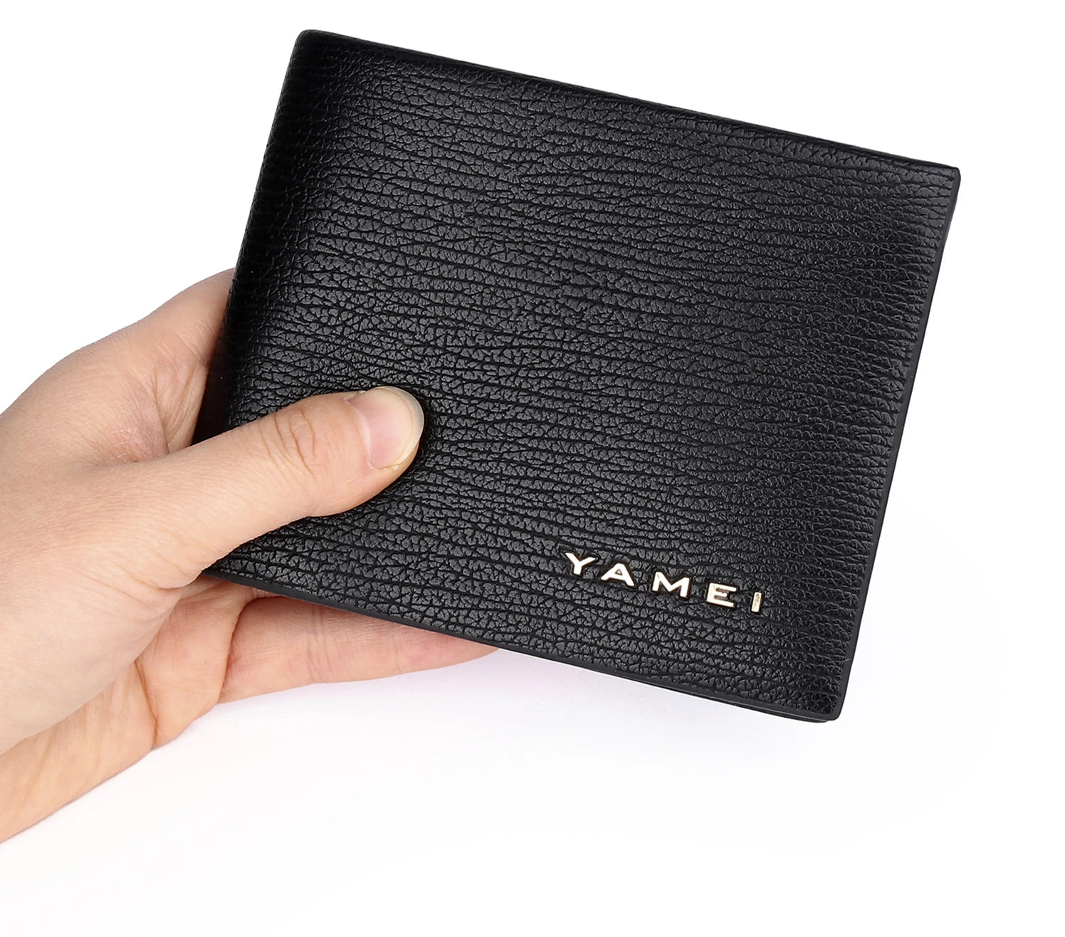 Customized Gifts Men's PU Wallet Casual Joker Soft Head Leather Short Wallet Ultra-thin Wallet