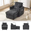 Multifunctional Lazy Person Sofa Recliner Storage Backrest Cell Phone Bracket Chenille Fabric Sponge Modern Design Wood...