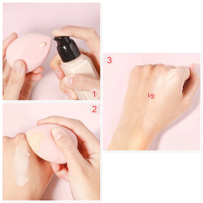 20/5/1pcs Makeup Sponge Concealer Smooth Cosmetic Powder Puff Cut Shape Foundation Water Drop Bevel Make Up Blender Tools