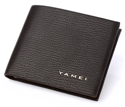 Customized Gifts Men's PU Wallet Casual Joker Soft Head Leather Short Wallet Ultra-thin Wallet